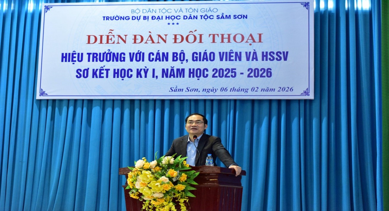 DIỄN ĐÀN ĐỐI THOẠI GIỮA HIỆU TRƯỞNG  VỚI CÁN BỘ, GIÁO VIÊN, HỌC SINH VÀ SƠ KẾT HỌC KỲ I, NĂM HỌC 2025 – 2026